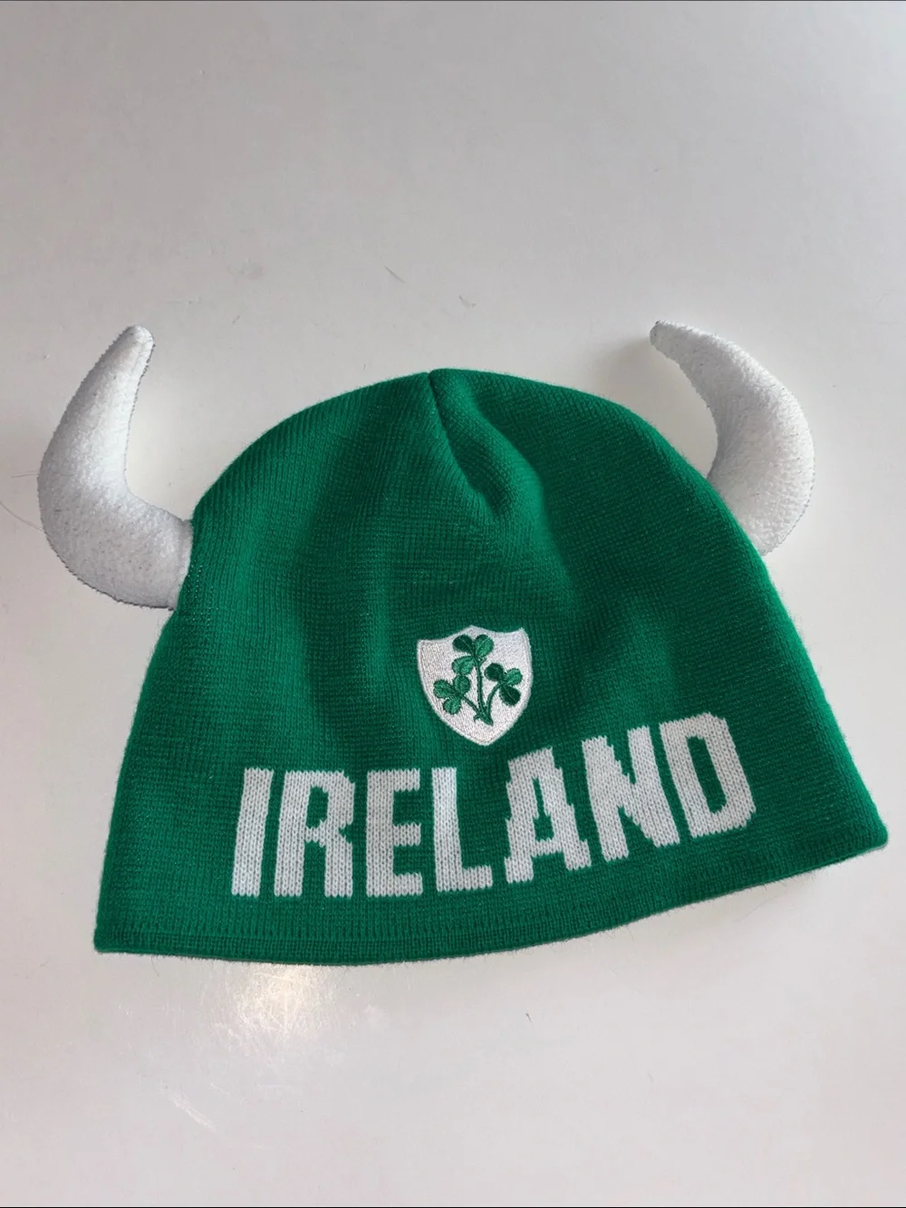 Lansdowne Ireland Knit Viking Horns Beanie Stocking Cap Irish St. Patrick’s DAY